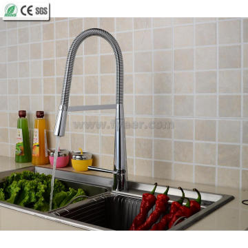 Pull Down grifo lavabo cocina de una manija grifo del fregadero de la cocina (qh3055k)